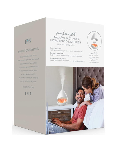 Lámpara de Sal del Himalaya Pure Enrichment 2 en 1 Difusor Lámpara de Sal del Himalaya Pure Enrichment 2 en 1 Difusor