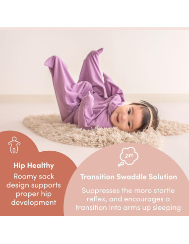 SleepingBaby Zipadee-Zip Swaddle Transición Lavanda Pequeño 4-8 Meses