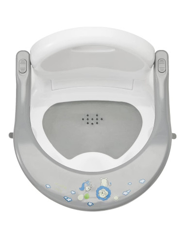 Asiento de Baño Antideslizante para Bebés 6-18 Meses Gris