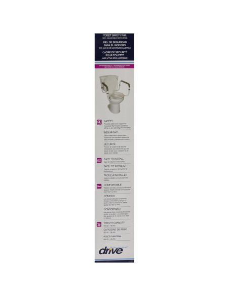 Barra de Agarre para Inodoro Drive Medical RTL12087 Blanca Barra de Agarre para Inodoro Drive Medical RTL12087 Blanca
