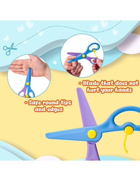 Tijeras de Seguridad LovesTown para Niños 4PCS Punta Romo Tijeras de Seguridad LovesTown para Niños 4PCS Punta Romo