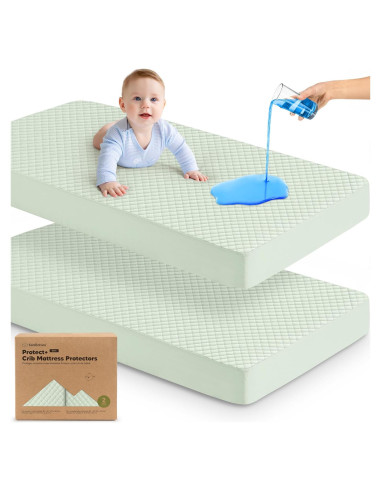 Protector de colchón de cuna impermeable KeaBabies 132x71 cm