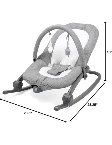 Columpio Portátil Baby Delight Aura Deluxe Tweed Charcoal