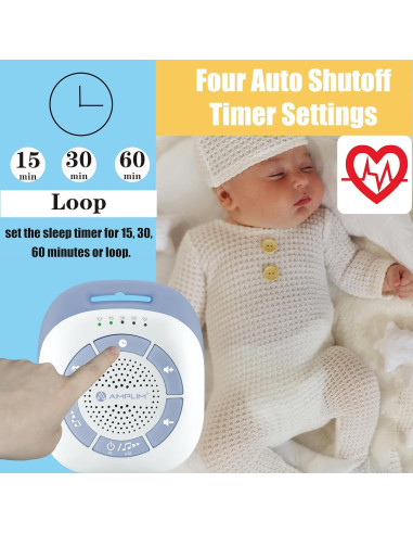 Máquina de Sonido Portátil Amplim para Bebés - Latido + 19 Sonidos