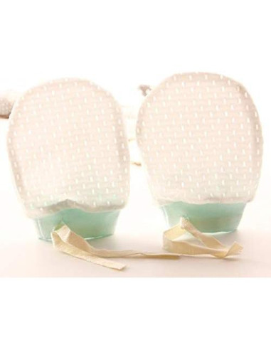 Guantes de Algodón para Bebés 8 Pares Transpirables Ajustables