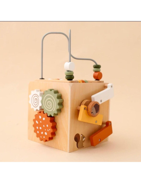 Cubo de Actividad 5-en-1 Zinkomens Montessori para Niños Cubo de Actividad 5-en-1 Zinkomens Montessori para Niños