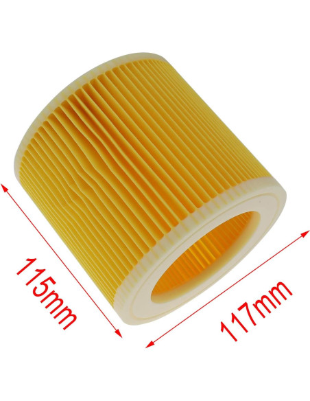 Filtro de Cartucho SING F LTD para Aspiradoras Karcher WD2.200 WD3.500 - 2 Pcs Filtro de Cartucho SING F LTD para Aspiradoras Karcher WD2.200 WD3.500 - 2 Pcs