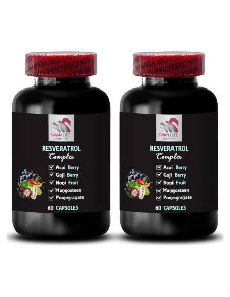 Complejo Resveratrol SWAN LIFE ESSENTIALS 2 Botellas 120 Cápsulas Complejo Resveratrol SWAN LIFE ESSENTIALS 2 Botellas 120 Cápsulas