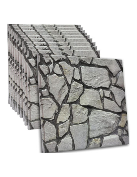 Paneles de Pared 3D Autoadhesivos SZGWTK 30x30cm Gris (10pcs) Paneles de Pared 3D Autoadhesivos SZGWTK 30x30cm Gris (10pcs)