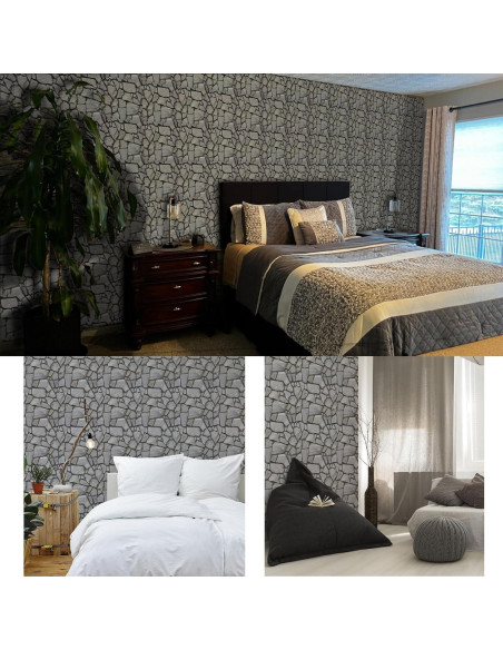 Paneles de Pared 3D Autoadhesivos SZGWTK 30x30cm Gris (10pcs) Paneles de Pared 3D Autoadhesivos SZGWTK 30x30cm Gris (10pcs)