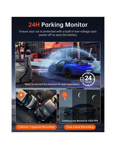 Cámara Dash Martalk R39 5K Triple con GPS y WiFi 5G Cámara Dash Martalk R39 5K Triple con GPS y WiFi 5G