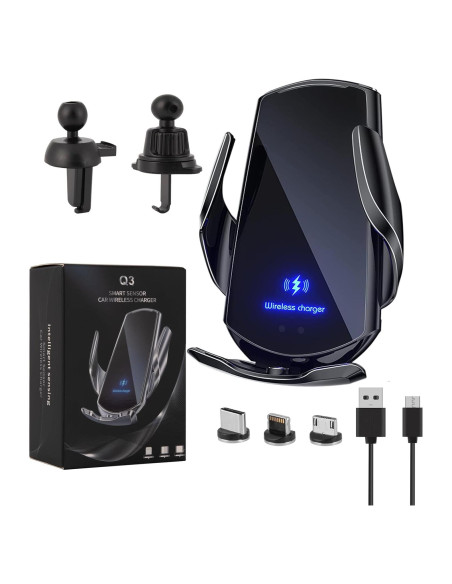 Soporte Cargador Inalámbrico para Auto LFNOWN 15W con Auto-Cierre Soporte Cargador Inalámbrico para Auto LFNOWN 15W con Auto-Cierre