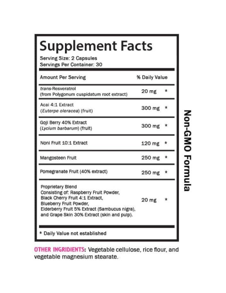 Antioxidantes de Bayas Resveratrol SWAN LIFE 240 Cápsulas Antioxidantes de Bayas Resveratrol SWAN LIFE 240 Cápsulas