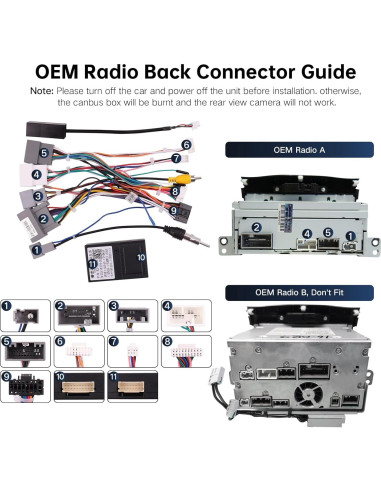 Arnés de Cable de Radio Honda CRV 2012-2016 + Adaptador Canbus