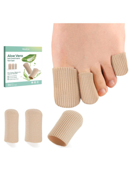 Protectores de Dedos Welnove - 16 Fundas de Gel con Aloe Vera Protectores de Dedos Welnove - 16 Fundas de Gel con Aloe Vera