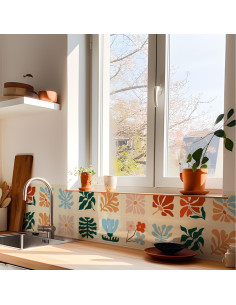 Calcomanías de Azulejos Vintage PONIIIEU 20x20cm 10 PCS 2