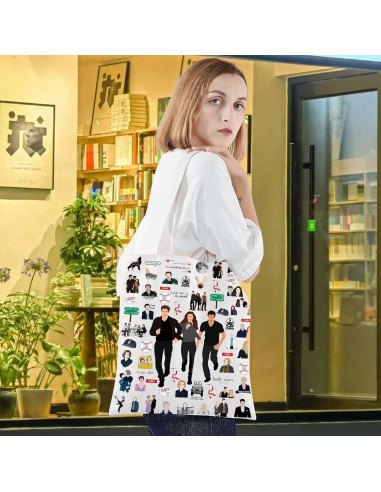 Bolsa Tote de Lona LEVLO Cullen T para Fans de Vampiros