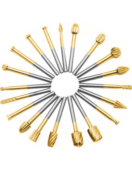 Juego de 20 brocas rotativas DKIBBITH HSS 3 mm para madera Juego de 20 brocas rotativas DKIBBITH HSS 3 mm para madera