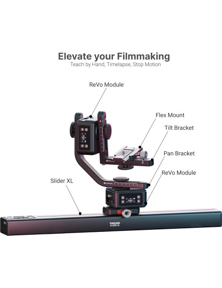 Trexo Pro Kit V2 Dolly Motorizado para Cámara DSLR - Negro Trexo Pro Kit V2 Dolly Motorizado para Cámara DSLR - Negro
