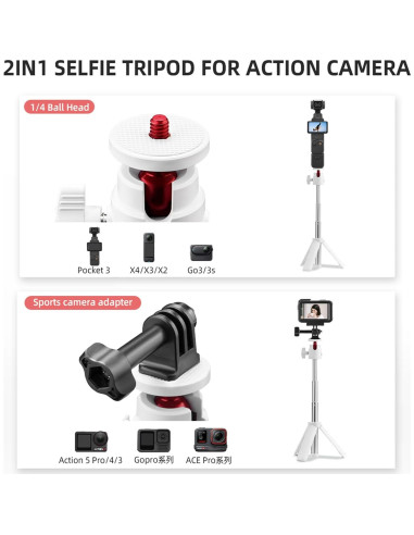 Trípode Compacto Plegable TYUANDOUER para DJI y GoPro