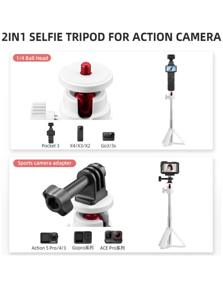 Trípode Compacto Plegable TYUANDOUER para DJI y GoPro Trípode Compacto Plegable TYUANDOUER para DJI y GoPro