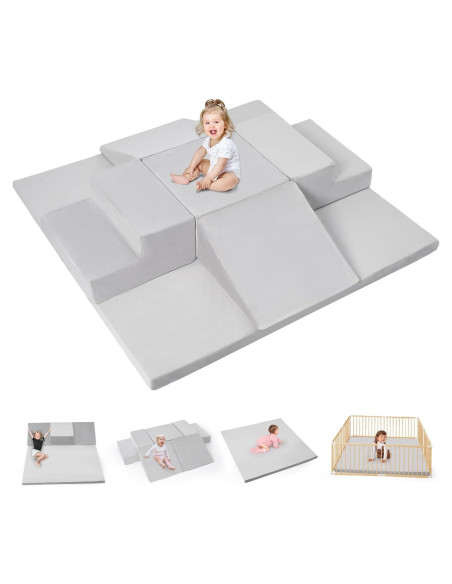 Conjunto de Juego de Espuma Rinnebbit 6 Piezas para Niños 1-3 Años Conjunto de Juego de Espuma Rinnebbit 6 Piezas para Niños 1-3 Años