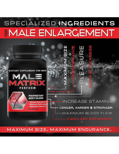 Píldoras de Aumento Masculino Male Matrix XL - 60 Tabletas