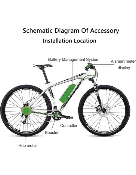 Kit Conversión Bicicleta Eléctrica DEMITER 48V 1000W 1500W Kit Conversión Bicicleta Eléctrica DEMITER 48V 1000W 1500W