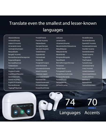 Auriculares Traductores AI JIYINGDUO A9 Pro 144 Idiomas Bluetooth Auriculares Traductores AI JIYINGDUO A9 Pro 144 Idiomas Bluetooth