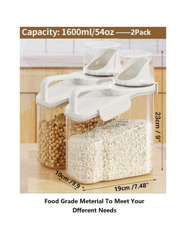 Contenedor Hermético de Alimentos Besmall 1.6L con Pico Vertedor