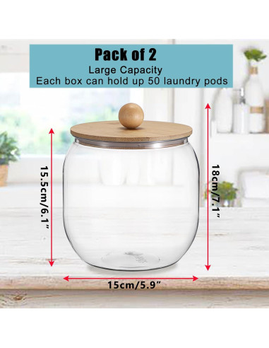 Contenedor Cilíndrico Hermético OGANAZI para Pods de Lavandería