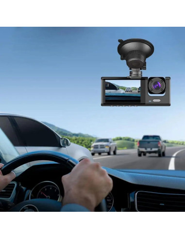 Cámara Doble para Automóvil METRICSQUARE 1080P con Audio