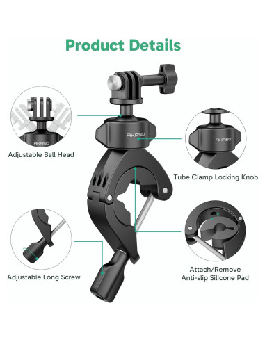 Soporte para Bicicleta AKASO Manillar 360 para GoPro y Cámaras