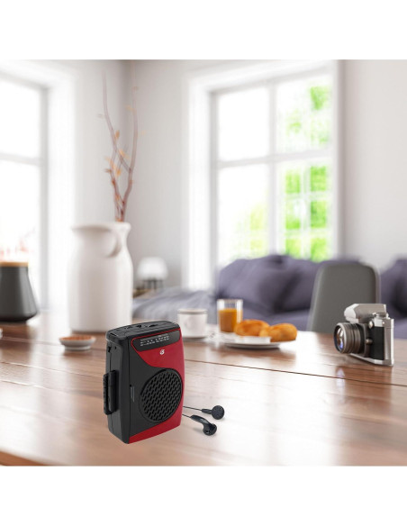 Reproductor de Casetes Portátil GPX CAS337B Rojo/Negro Reproductor de Casetes Portátil GPX CAS337B Rojo/Negro