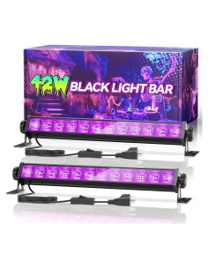 Paquete de 2 Barras de Luz Negra LED Linstaine 42W 1.83m