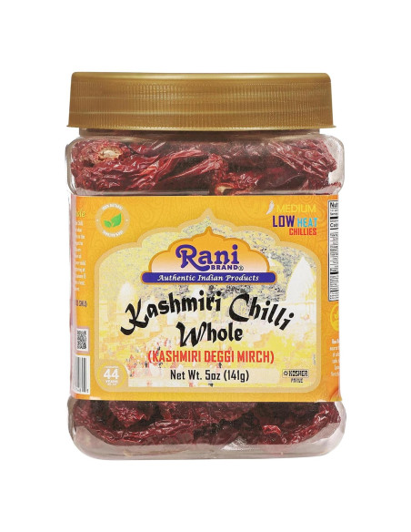 Chile Kashmiri Entero Rani 141g - Natural, Vegano, Sin Sal Chile Kashmiri Entero Rani 141g - Natural, Vegano, Sin Sal