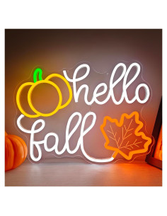 Señal LED Neón Hola Otoño FuugZze para Decoración de Pared