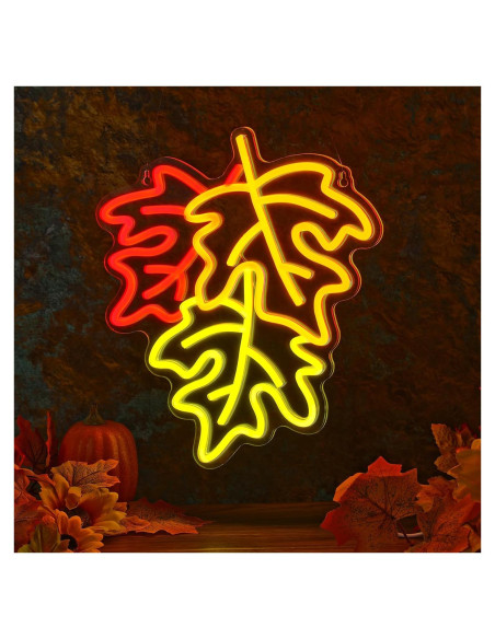 Luz LED Neón de Arce Rossesay 34x29 cm USB Decorativa Luz LED Neón de Arce Rossesay 34x29 cm USB Decorativa