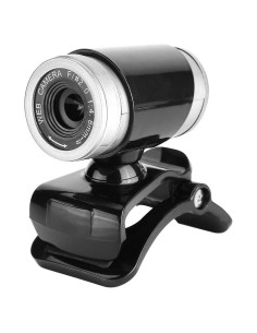 Cámara Web USB Eboxer 0.3MP con Micrófono Integrado - Negro y Plata