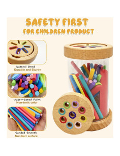 Juguete Montessori de Clasificación de Formas y Colores - CKCBJXYM 2