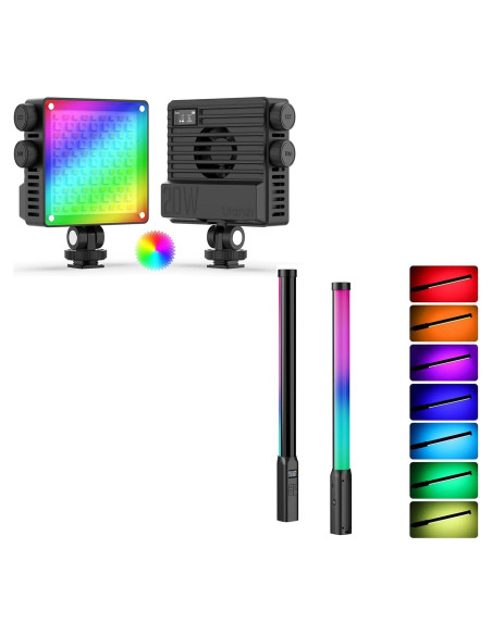 Luz de Video RGB ULANZI LE20 20W Portátil 360 Ajustable Luz de Video RGB ULANZI LE20 20W Portátil 360 Ajustable