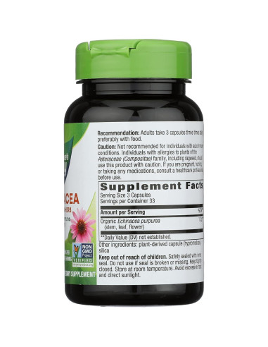 Hierba de Equinácea Purpurea Nature's Way 1200mg 100 Cápsulas
