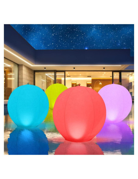 Luces de piscina flotantes LED Blibly 35.5 cm 4 unidades Luces de piscina flotantes LED Blibly 35.5 cm 4 unidades