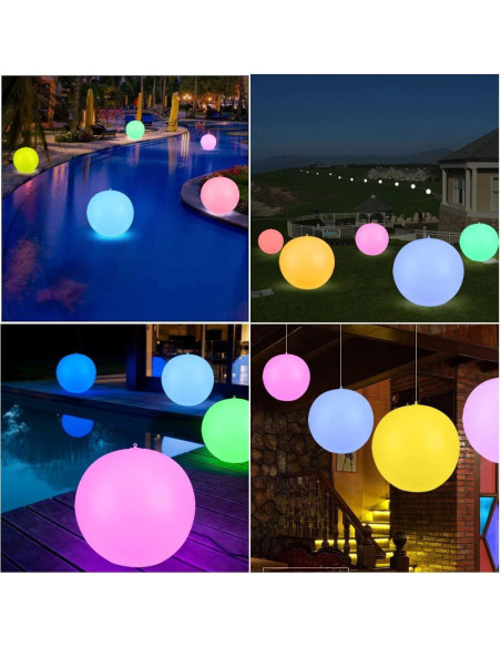 Luces de piscina flotantes LED Blibly 35.5 cm 4 unidades Luces de piscina flotantes LED Blibly 35.5 cm 4 unidades