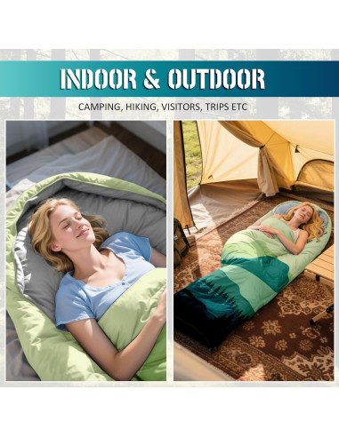 Saco de dormir PAMAID 3 temporadas impermeable ligero 229.9x80 cm
