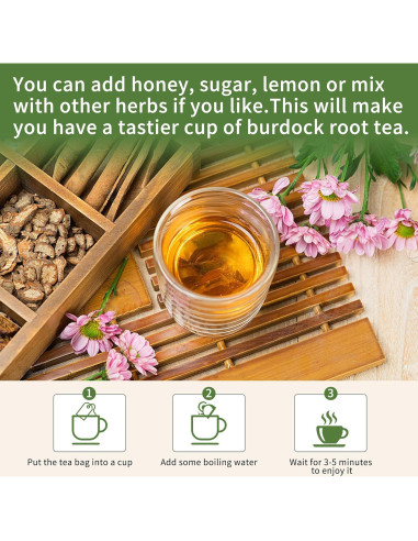 Té de Raíz de Bardana Hudetex 45 Bolsas - Sin Cafeína