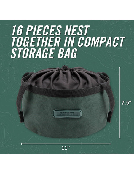 Conjunto de Cocina ComplEAT Gerber Gear 16 Piezas Camping Conjunto de Cocina ComplEAT Gerber Gear 16 Piezas Camping