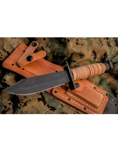 Cuchillo de Supervivencia Ontario Knife 499 con Funda y Piedra 2