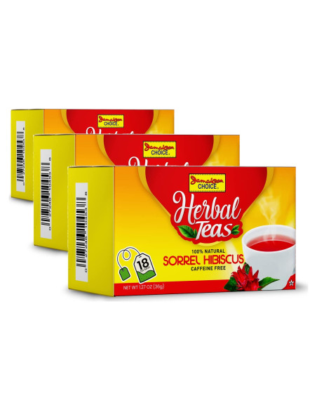 Té de Hibisco Sorrel Jamaican Choice - 54 Bolsitas (3 Cajas) Té de Hibisco Sorrel Jamaican Choice - 54 Bolsitas (3 Cajas)