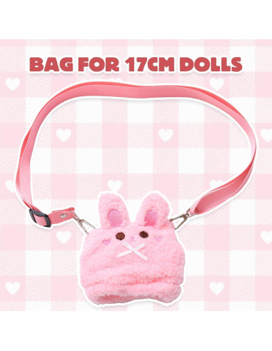 Conjunto de ropa para muñecas Labubu 17 cm - Estilo Conejo Rosa 4